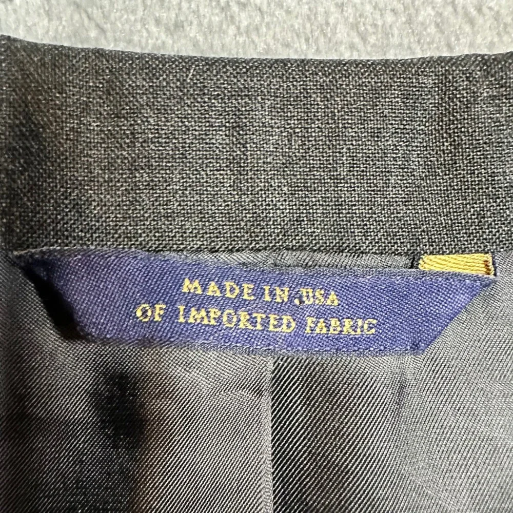 Brooks Brothers Brooksease Mens Charcoal Gray 2 Button Blazer Sport Coat USA